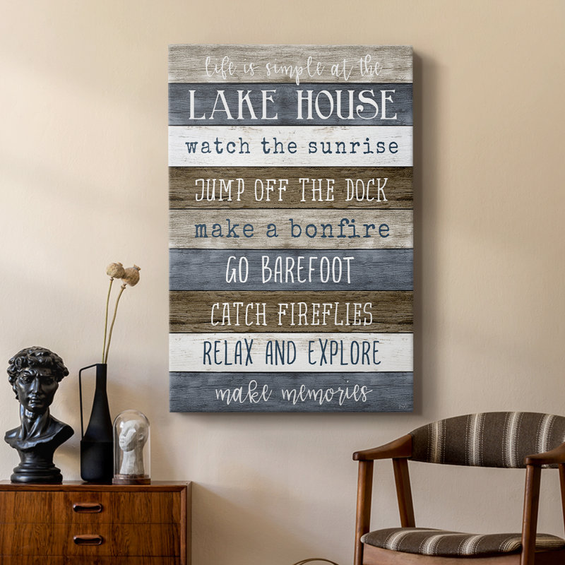 Simple Lake Rules - galerie Cavas sur mesure, H 18 po x l 12 po