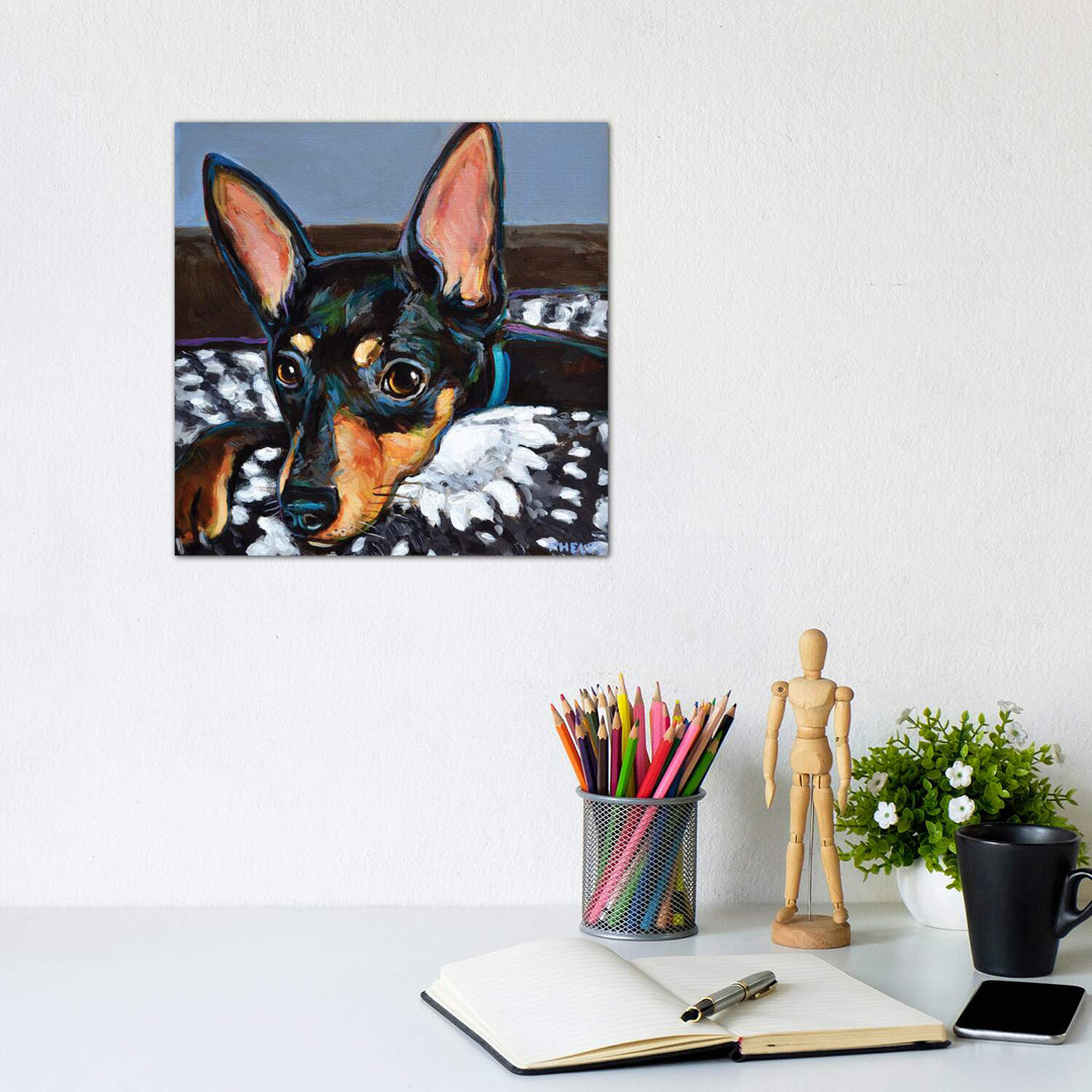 Stan The Miniature Doberman Pinscher by Robert Phelps - Wrapped Canvas Print