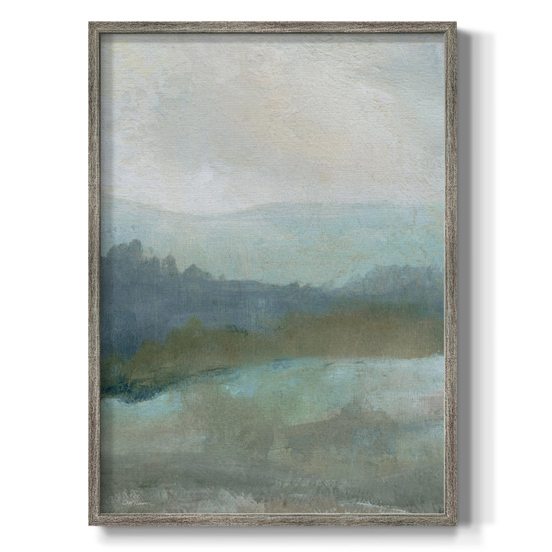 Azure Valley I, reproduction encadrée - bois massif, H 21 po x l 17 po