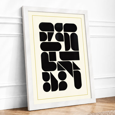 Modular Grid Forms Geometric - Framed Print