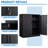 35.4" H x 31.5" W x 15.7" D Steel Storage Cabinet with 2 Adjustable Shelves-1164834620