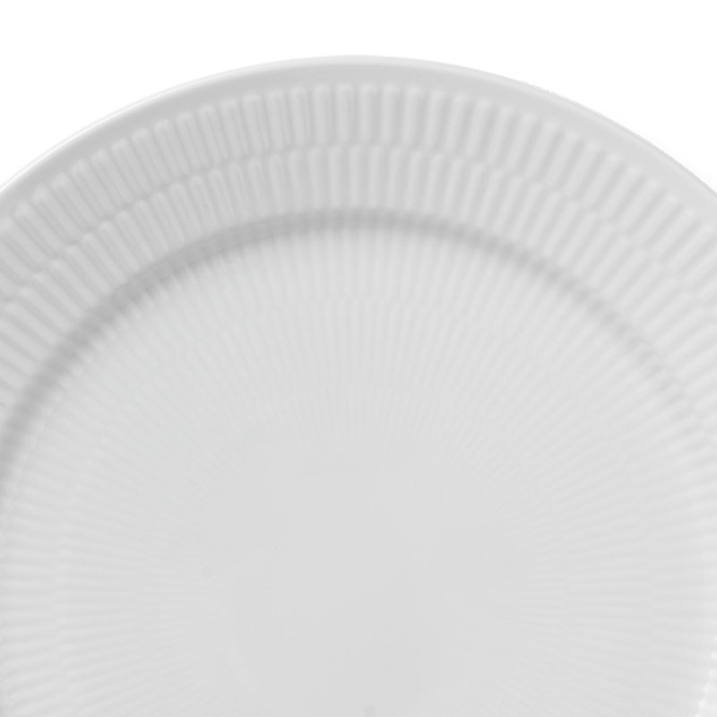 White Fluted Royal Copenhagen 10.6299" Dinner Plate