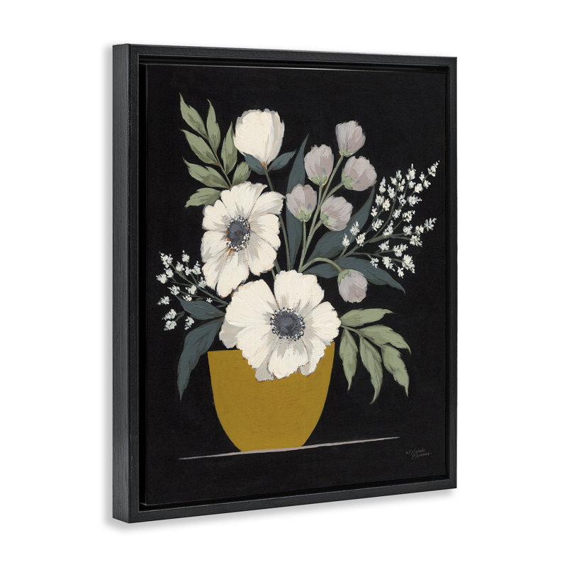 Art mural sur toile Floater, Cadre flottant noir de jais, H 21 po x l 17 po