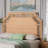 bali & pari Hekima Natural Rattan Standalone Headboard - Coastal Boho Style Handwoven Wicker Bed Backdrop, Queen
