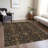 Machine Washable Indoor/Outdoor Segin ACN1130 Black Rug-109489623