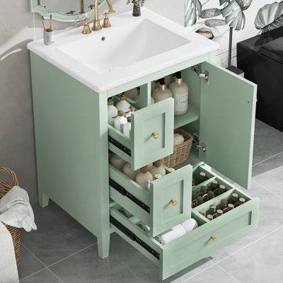 Bathroom Vanity With Storage, Adjustable Shelf