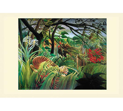 «Surpris! «Tempête dans la forêt» par Henri Rousseau, reproduction d'art