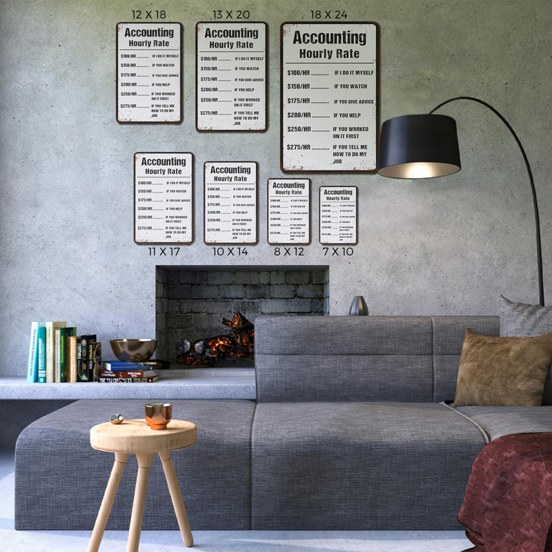 Enseigne de fantaisie en aluminium 10 po x 14 po, H 10 po x l 14 po x P 0,1 po, Blanc