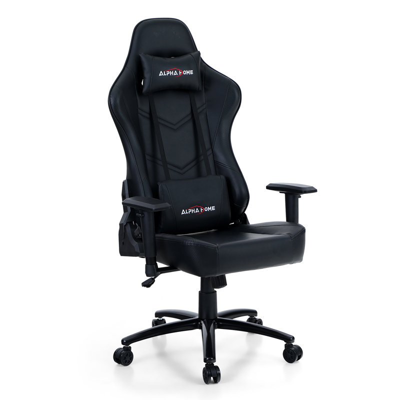 Fauteuil de jeu en similicuir, Noir