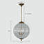 French Vintage  Globe Crystal Chandelier-58797895-58797890