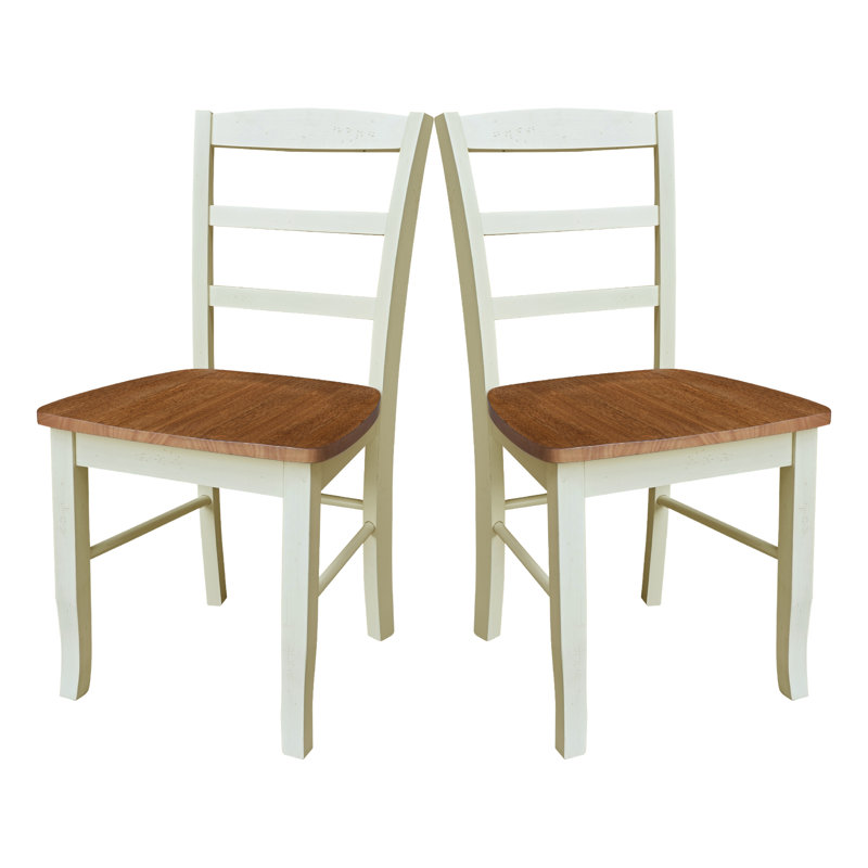 Klynn Solid Wood Dining Chair, Hickory/Shell