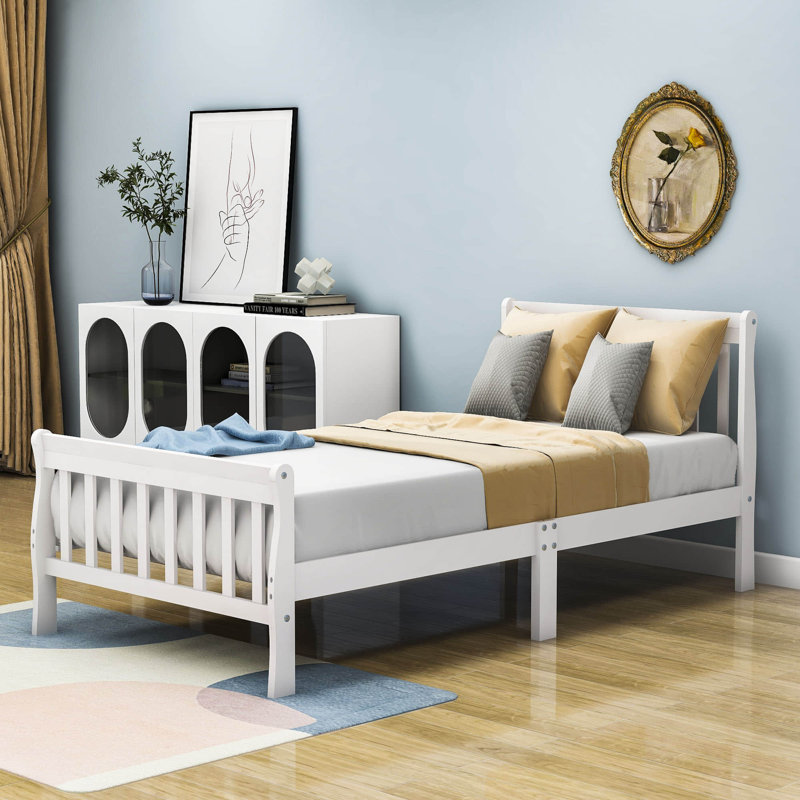 Lit plateforme Diar, Blanc