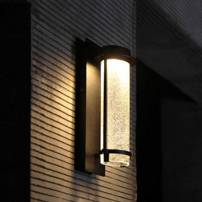 Applique murale d'extérieur 1 lumière DEL noire