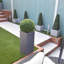 Concrete Effect Tall Planter, Frostproof Outdoor Plant Pot, Tall Garden Planter with Drainage Holes, Tall Square Plant Pot-35994147-36035301