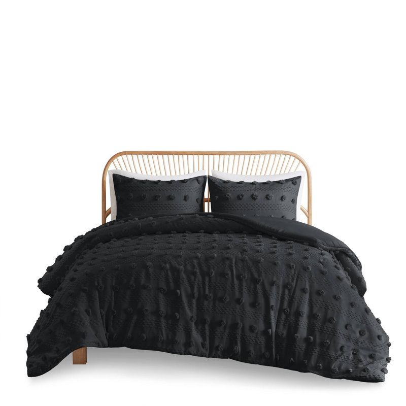 Ensembles de literie noir de qualité supérieure, jacquard en polyester, articles de chambre modernes