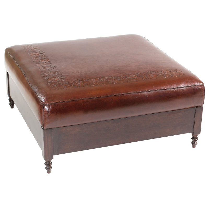 Upholstered Ottoman, Rustic