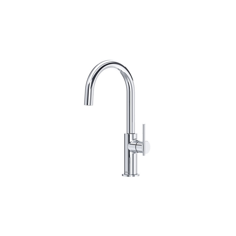 Robinet de cuisine latéral pour bar / préparation d'aliments avec bec en C, Chrome