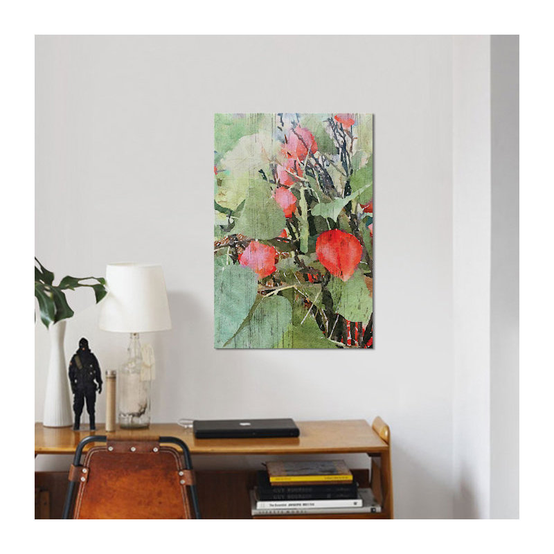 « nature bea i », impression sur toile, H 60 po x l 40po x P 1,5 po, Toile avec cadre noir, Pas de tapis
