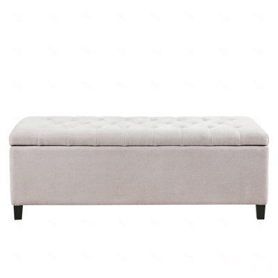 Banc de rangement capitonné à fermeture douce