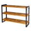 Bibliothèque industrielle 47 "à 3 niveaux brun rustique - Design métal et bois pour la maison