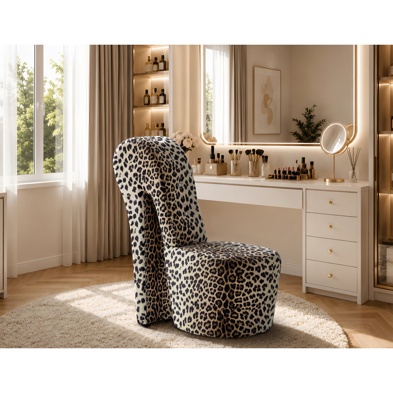 Fauteuil d'appoint à talon haut Steller (léopard) , Leopard