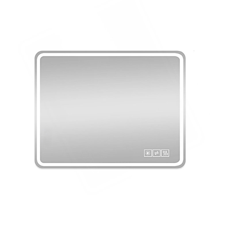 40X32 Inch Led Bathroom Mirror Vanity Mirror With Front Lights, Wall Mounted Anti-Fog Frameless Make Up Mirror