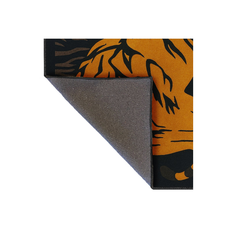 Tapis tissé crème à imprimé tigre Mosso, 3'3" x 9'10"