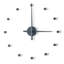 Horloge murale minimaliste grise à pois, de style moderne, silencieuse-679963044-679963045