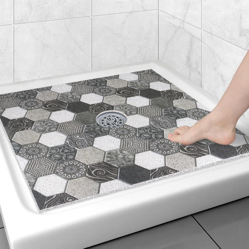 Tapis de douche carré antidérapant 31 po x 31 po