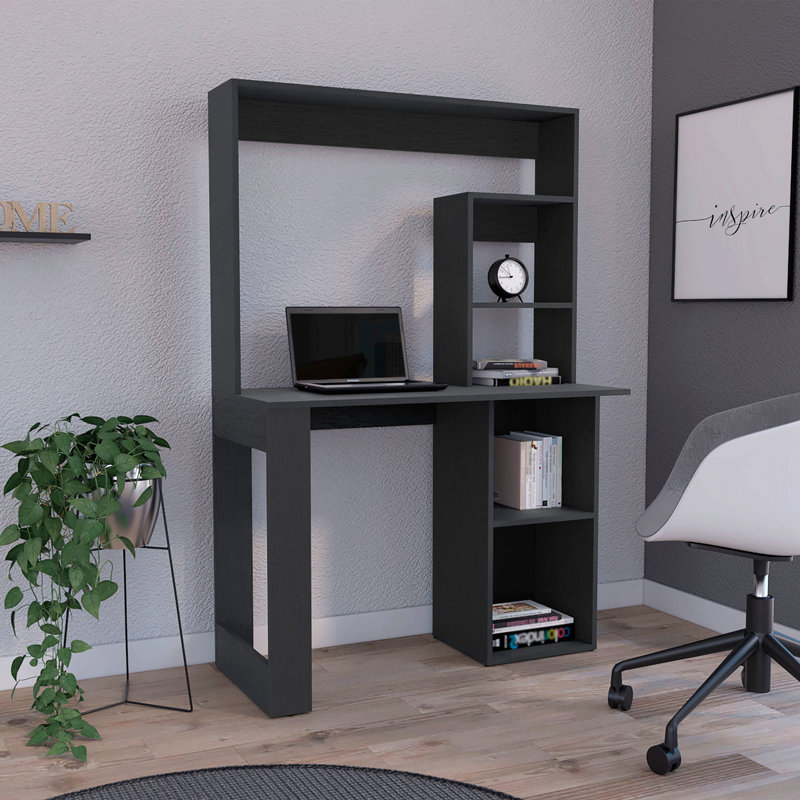 Bureau d'écriture avec tablettes et huche, Noir