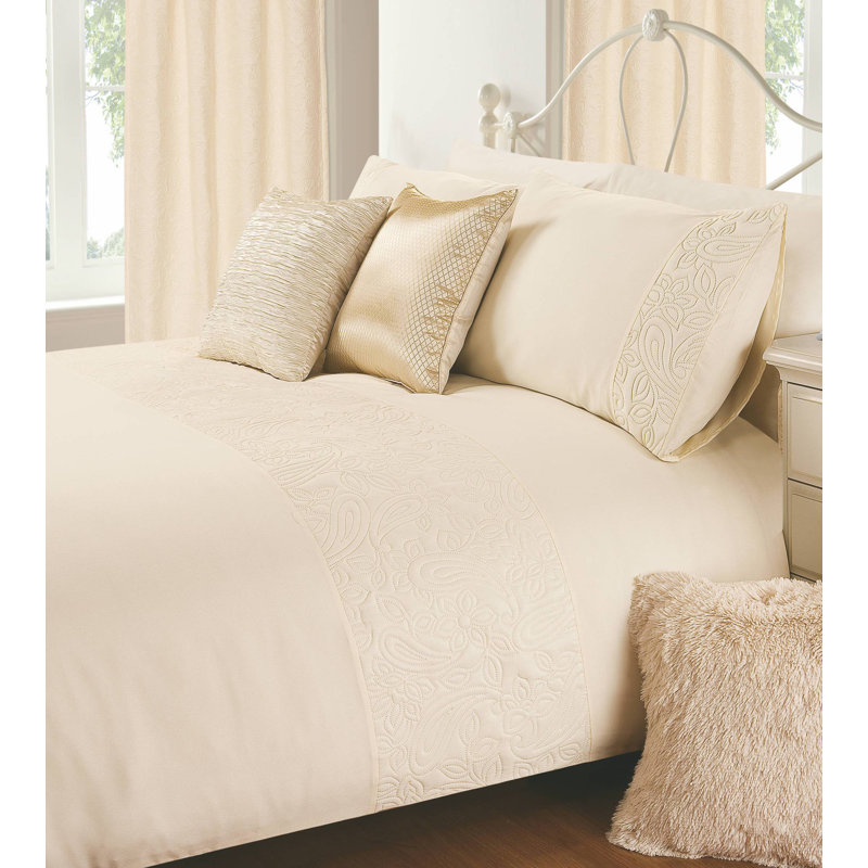 Annielaurie Solid Colour Duvet Cover Set, Double, Latte