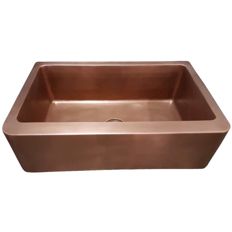 Austin 30'' L Single Bowl Copper Kitchen Sink