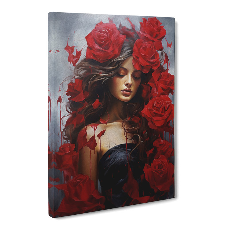 Rose Contemporary - Wrapped Canvas, 76cm H x 50cm W x 3cm D