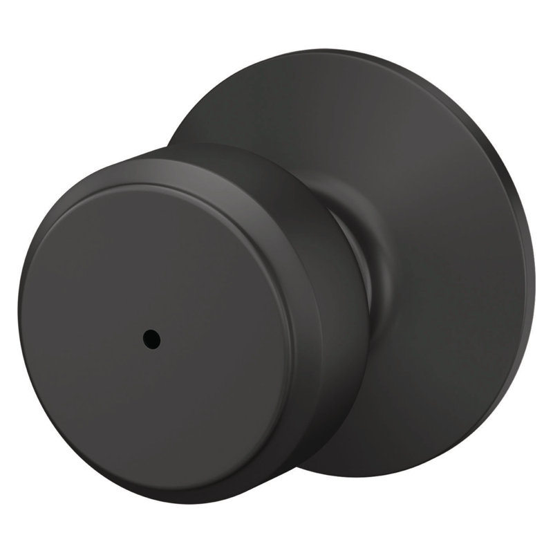 Bowery Privacy Knob (Bed & Bath), Matte Black
