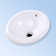 LACAVA Euro 16.5'' White Porcelain Circular Bathroom Sink with Overflow