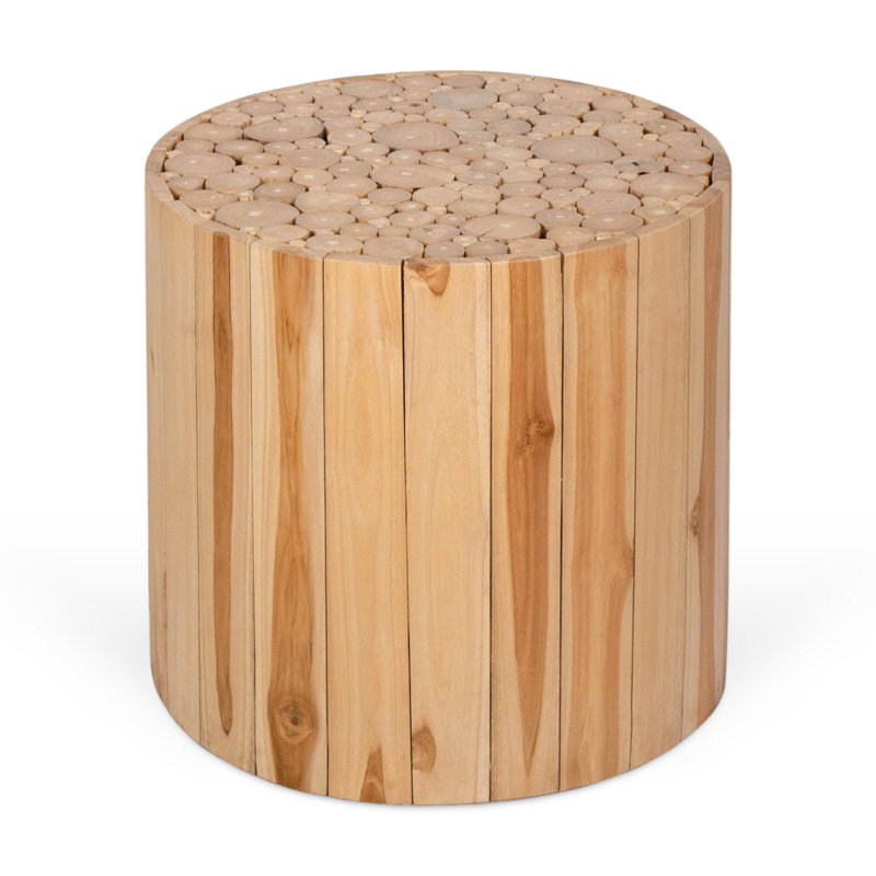 Jelle Solid Wood Block End Table