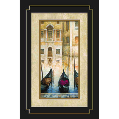 " Gondolas On The Canal " Painting Print