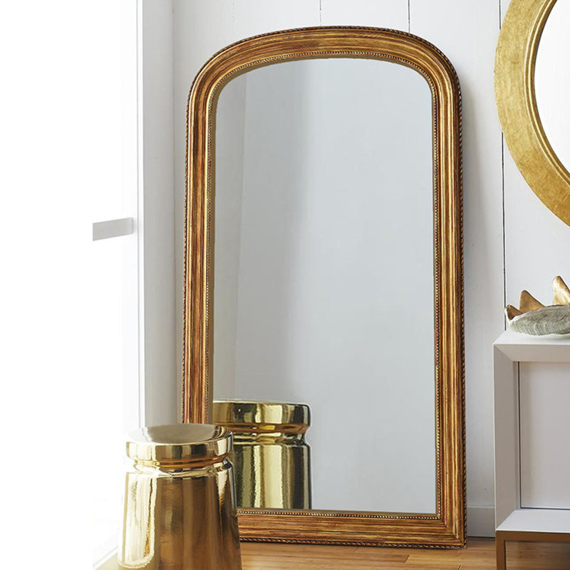Half-Circle Manufactured Wood Full Length Mirrors, 70.87" H x 31.5" W