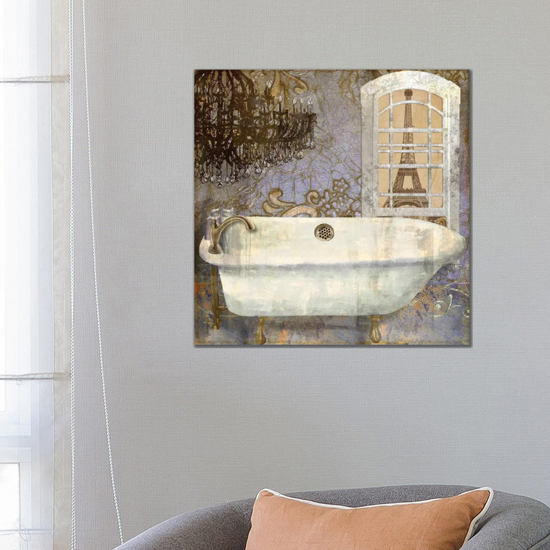 Salle De Bain I by Color Bakery - Wrapped Canvas Painting, 66.04 cm H x 66.04 cm W x 3.175 cm D
