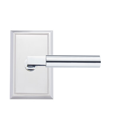 Bravura 845-1 Sumpter Passage Lever on Traditional Rectangular Rose in Polished Chrome