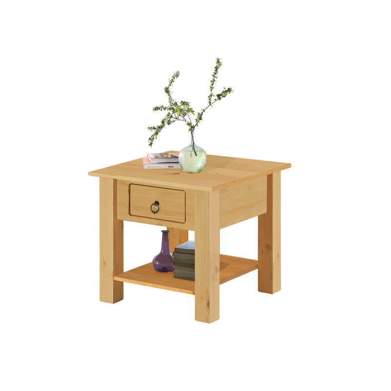 Embry Solid Wood End Table, Stain Wax, Stain Wax