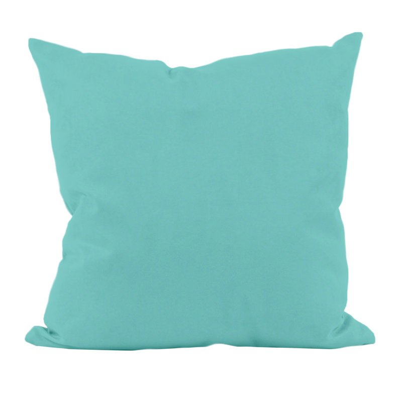 Solid Reversible Throw Pillow, 18" H x 18" W, Jade