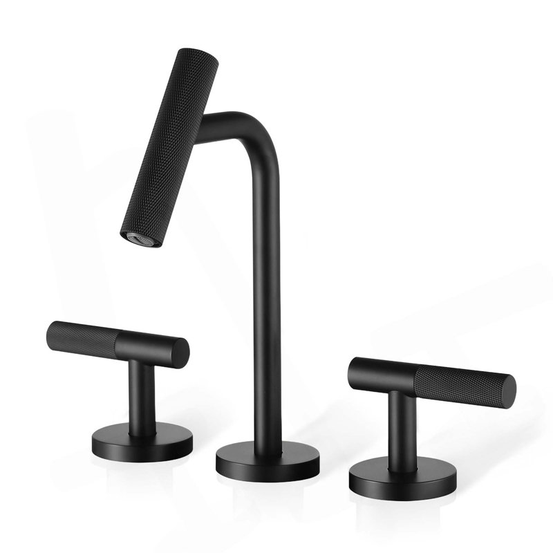 Robinet de lavabo pour salle de bain 3 pièces, 3 poignées, 2 poignées