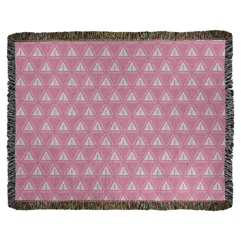 Couverture en coton Theo Nath, l 60 po x L 80 po, Rose