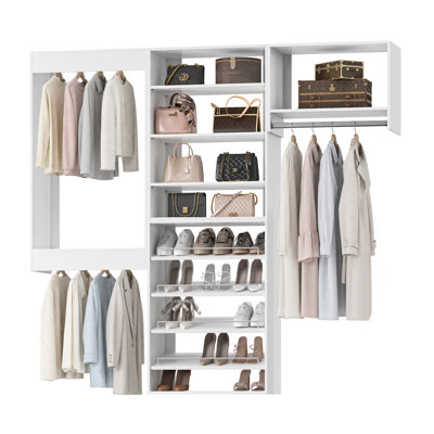 Modular Closet System, Versatile and Customizable Walk-In Design for Efficient Storage and Organization
