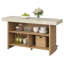 Table de bar 62,2 "à hauteur de comptoir rectangulaire avec rangement, unité de bureau personnel avec repose-pieds en métal