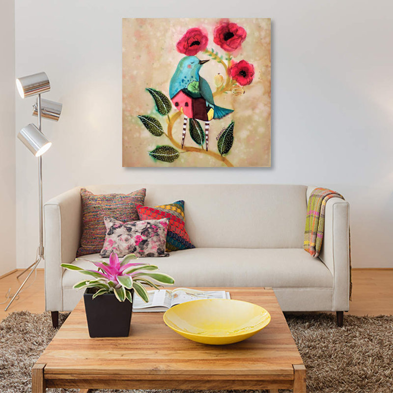« les pavots », reproduction d’impression sur toile, H 12 po x l 12 po x P 0,75 po, Toile tendue
