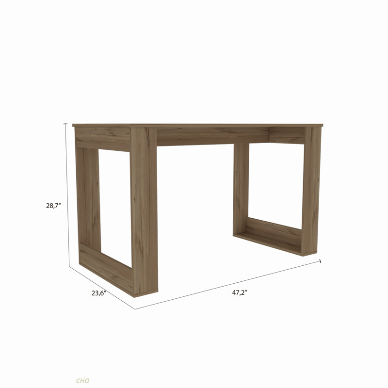 Computer Desk Albion With Ample Worksurface And Legs, Oak