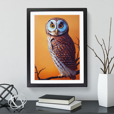 Owl Upon A Branch No.1 - Single Picture Frame Painting