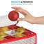 Boîte de rangement pour ornements de Noël - contient 128 ornements avec fermeture à glissière à 2 côtés - contenants de rangement en plastique flexibles pour ornements de Noël - compartiments cubes de 3 pouces - rouge